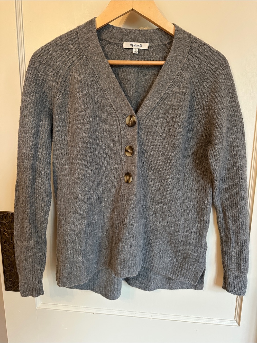 Madewell Lyle Rib Henley Sweater